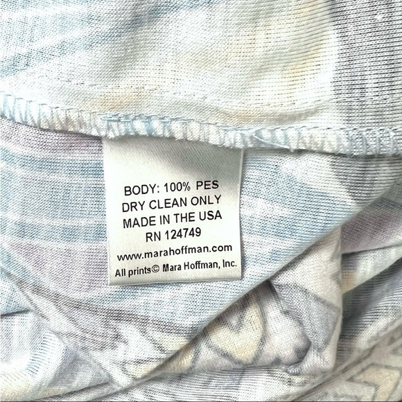 MARA HOFFMAN Egyptian Graphic Print Sleeveless Open Back Sheath Maxi Dress S - Picture 10 of 11